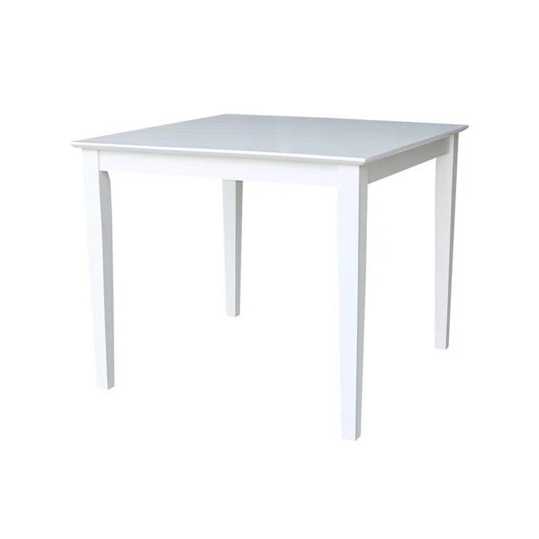 White Heimann Solid Wood Dining Table