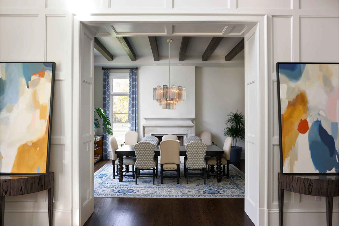 Aged Brass Arras Dimmable Tiered Chandelier