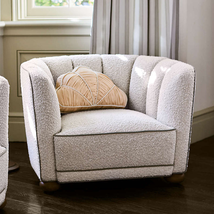 Bea Pink Ruched Shell Pillow