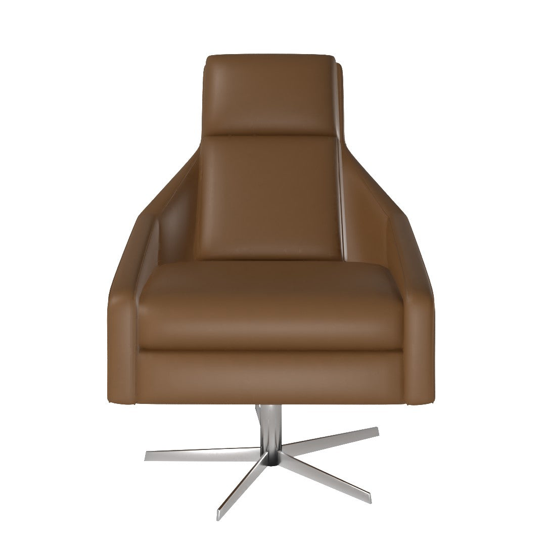 Austin Leather Swivel Armchair