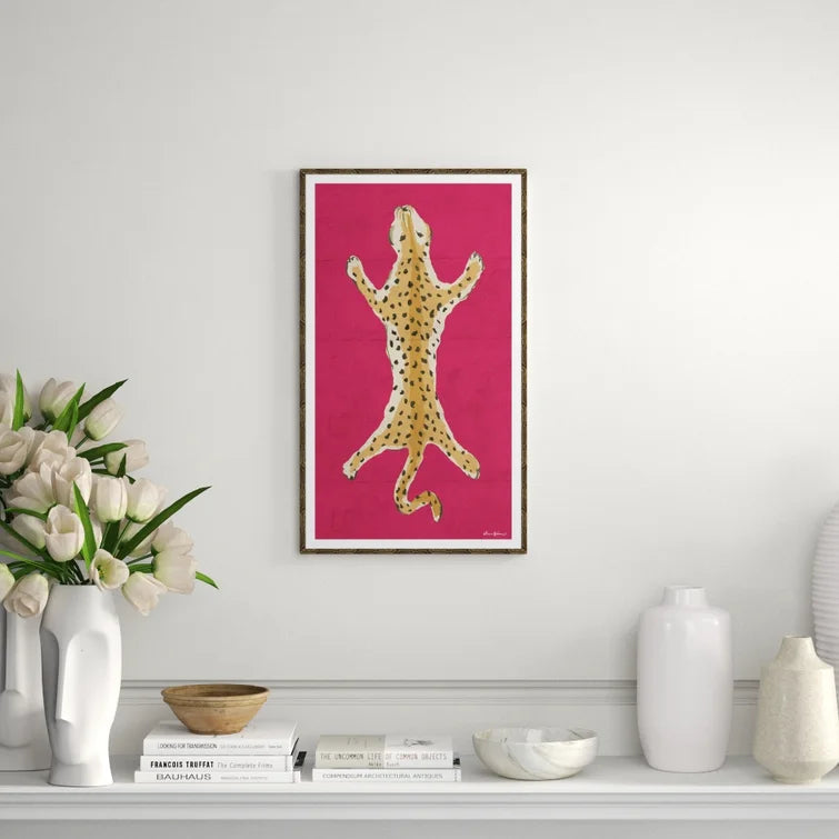 Dana Gibson Leopard Series With Frame 17.25"x29.25"