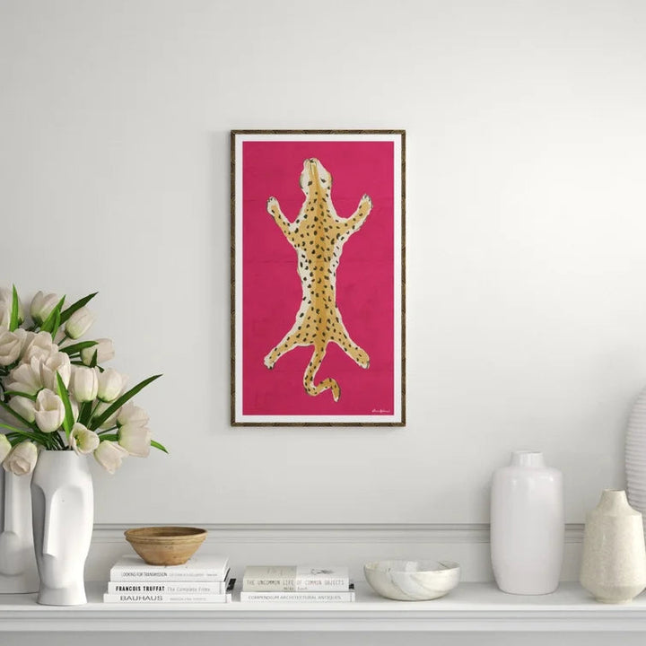 Dana Gibson Leopard Series With Frame 17.25"x29.25"