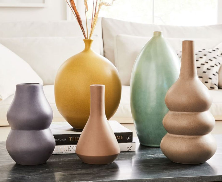 Crackle Glazed Ceramic Vases