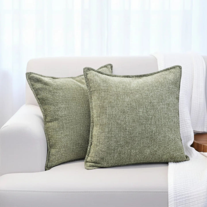 Soft Textured Chenille Pillow Covers Set of 2