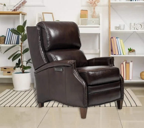 Hekkin Genuine Leather Power Standard Recliner