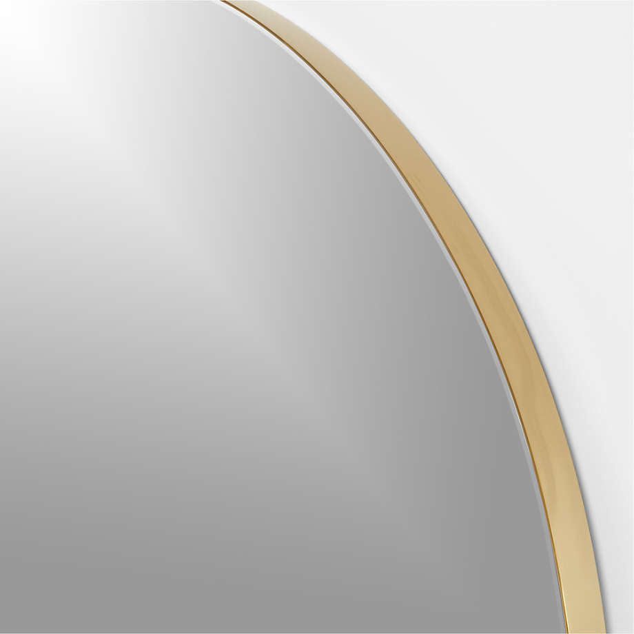 Edge Extra Large Brass Arch Floor Mirror