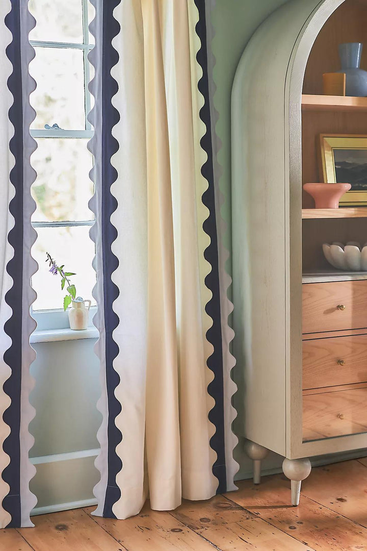 Maeve Scalloped Curtain-108"