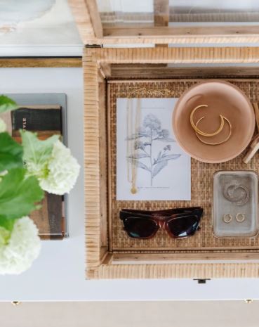 Rattan and Glass Box