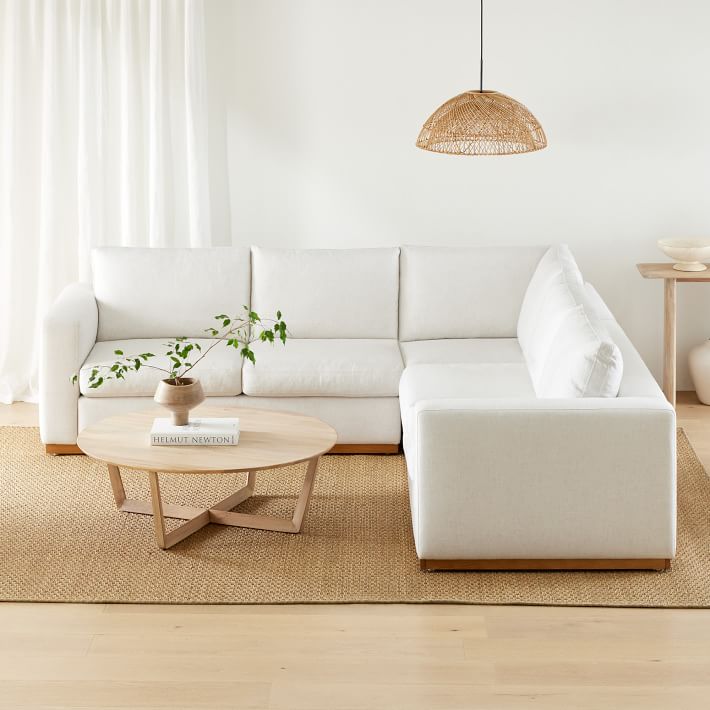 We Stowe Collection Cerused White Round Coffee Table