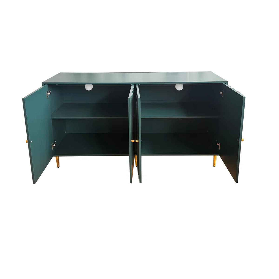Divith Modern Lacquered Wooden Sideboard Buffet Server Cabinet Office credenza with 4 Door
