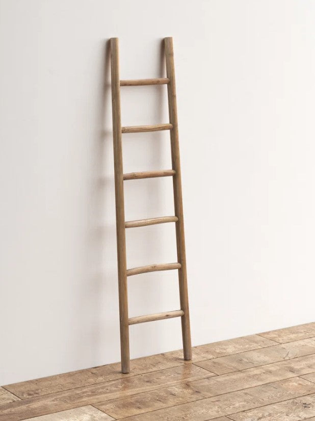 74.4'' Tall Wood Blanket Ladder