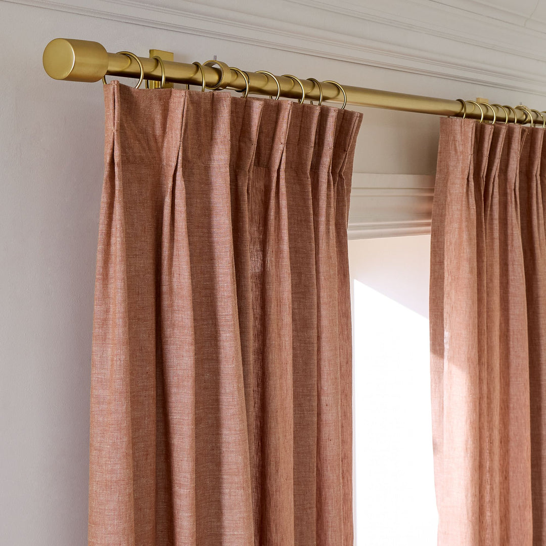 Pleated European Flax Linen Curtain