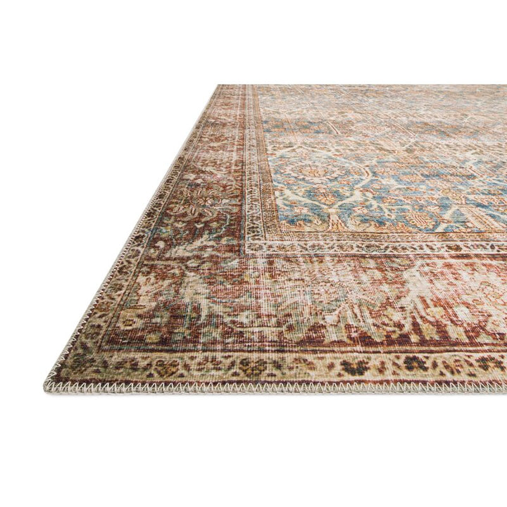 Cassian Persian Inspired Ocean Rust Area Rug 9'x12'