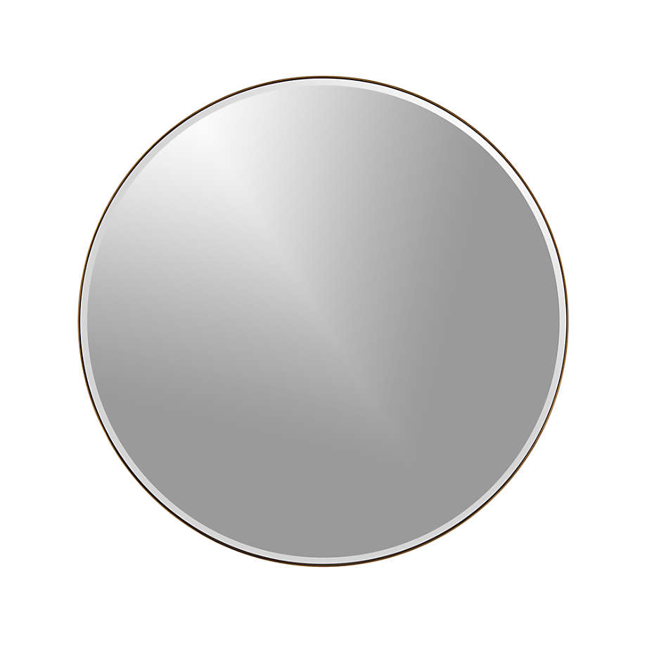 Edge Brass Round 30" Wall Mirror