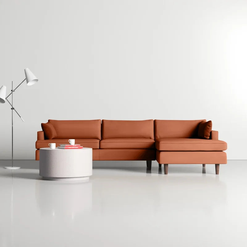 Oneal Velvet Stationary Sofa Chaise Sectional