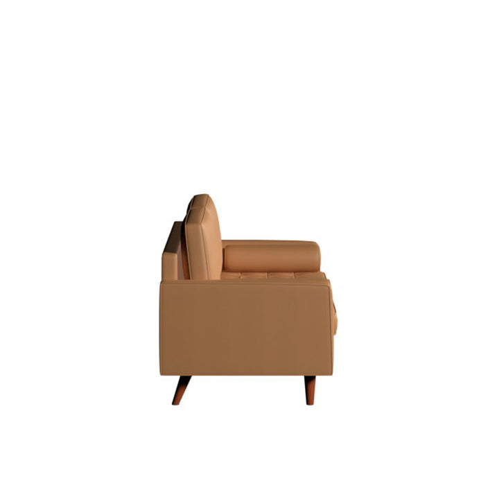 George Oliver Leather Square Arm Loveseat