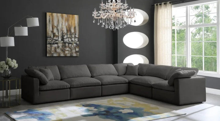 Atis Wide Velvet Reversible Modular Sectional