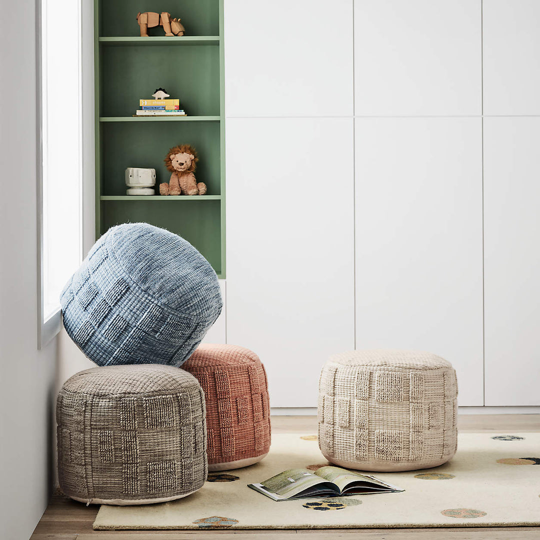 Zio Terracotta Pink Kids Pouf