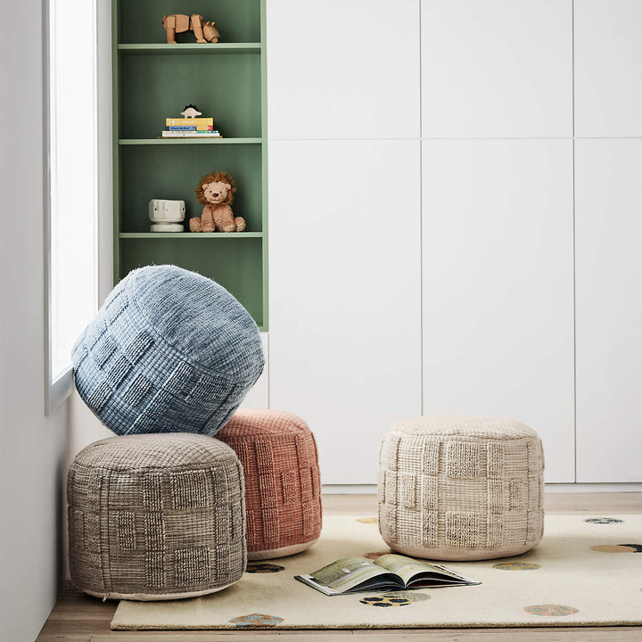 Zio Terracotta Pink Kids Pouf