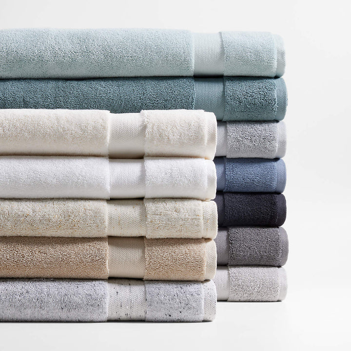 Organic Turkish Cotton Ocean Blue Bath Towel