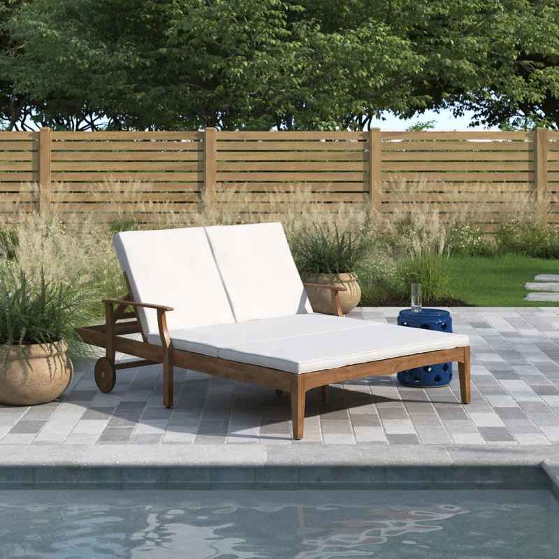 Reisterstown 79.25 Long Reclining Acacia Double Chaise