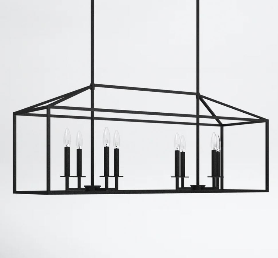 Ellis 8 Light Kitchen Island Rectangle Pendant