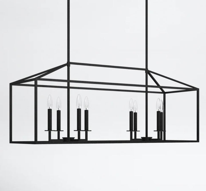 Ellis 8 Light Kitchen Island Rectangle Pendant