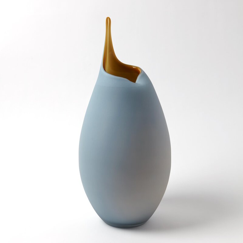 Blue Glass Table Vase