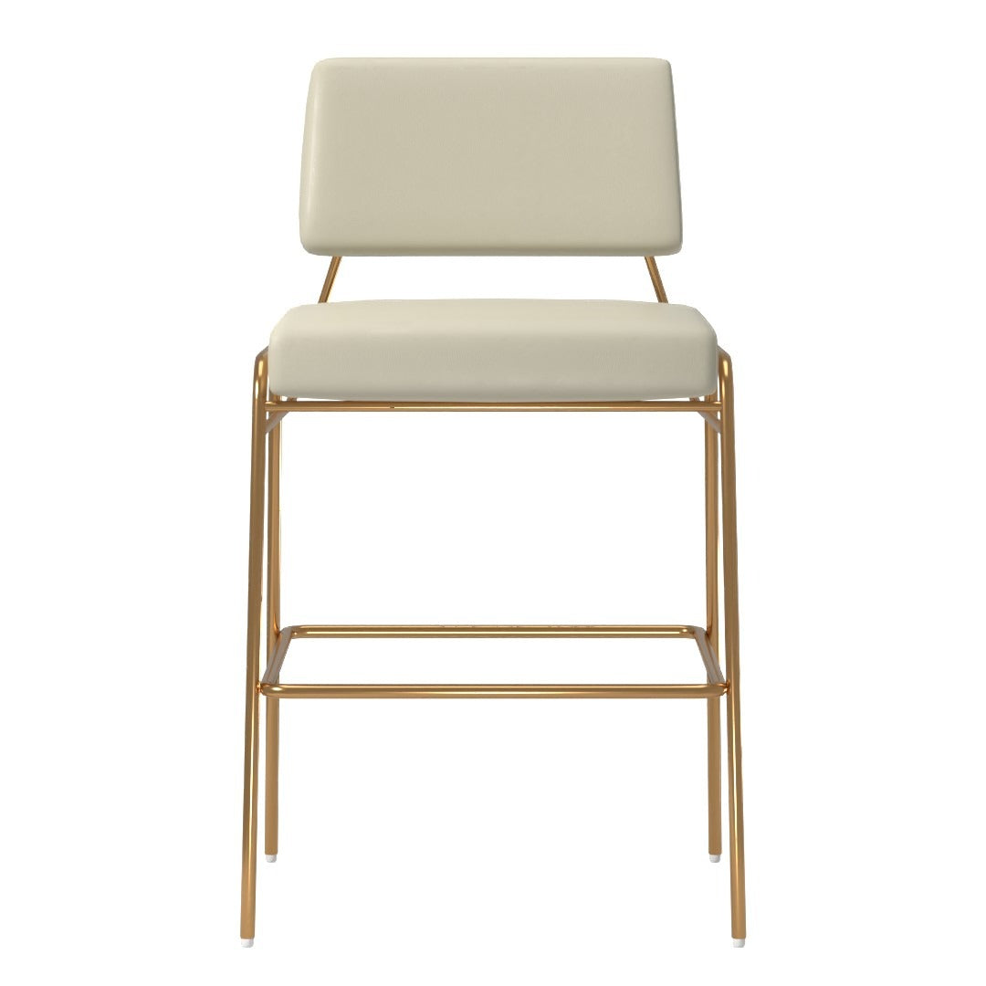 Wire Frame Leather Bar and Counter Stools