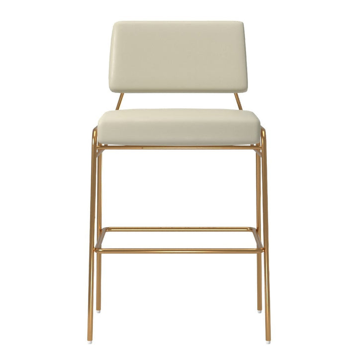 Wire Frame Leather Bar and Counter Stools