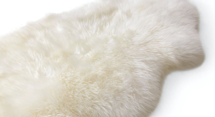 Lanna Ivory Sheepskin Throw-2'X3'