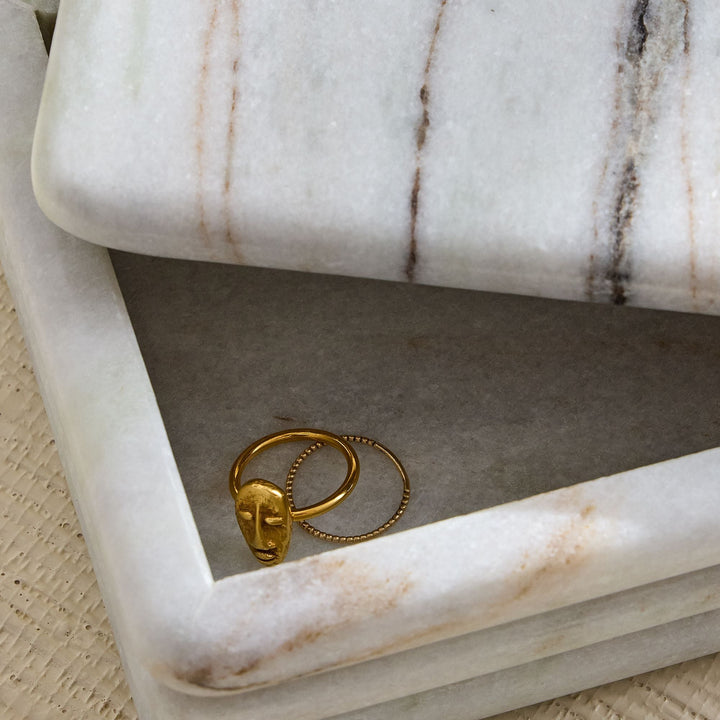 Modern Marble Rectangle Decorative Box