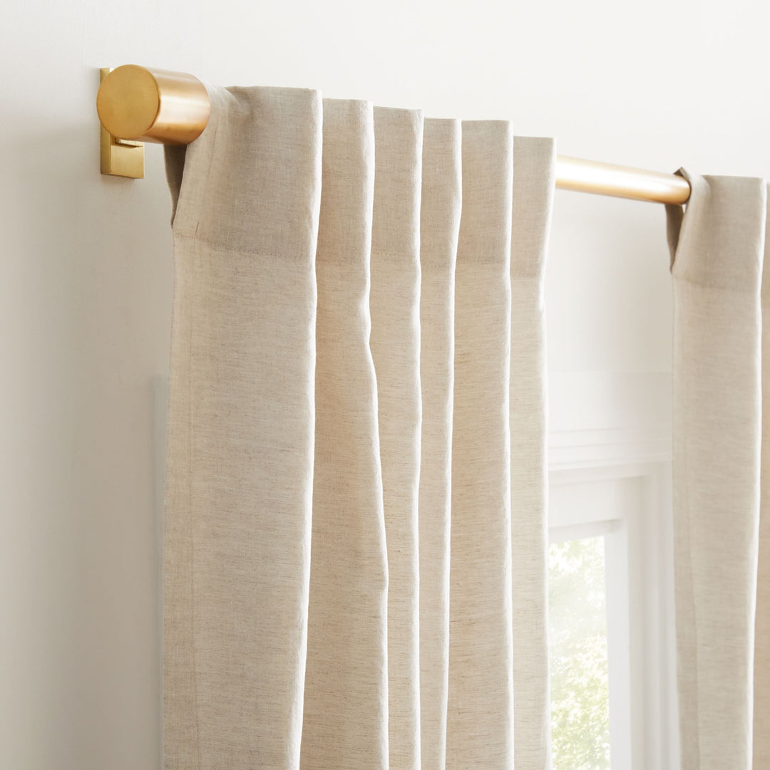European Flax Linen Blackout Curtain-108"