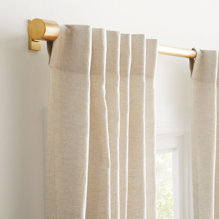 European Flax Linen Blackout Curtain-108"