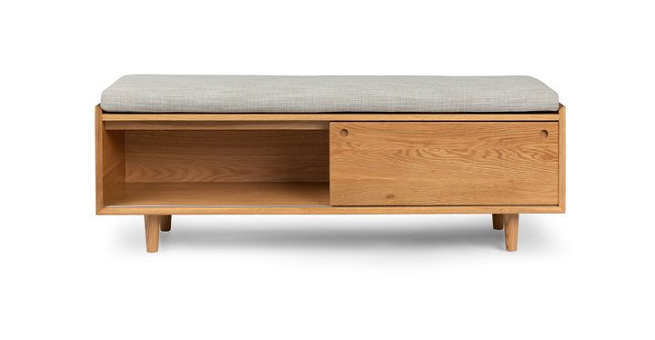 Nederin Rain Cloud Gray Oak Bench