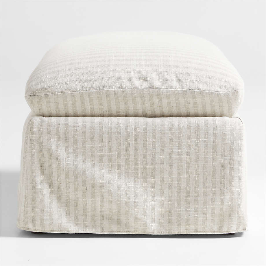 Ever Striped Slipcovered Storage Nursery Ottoman