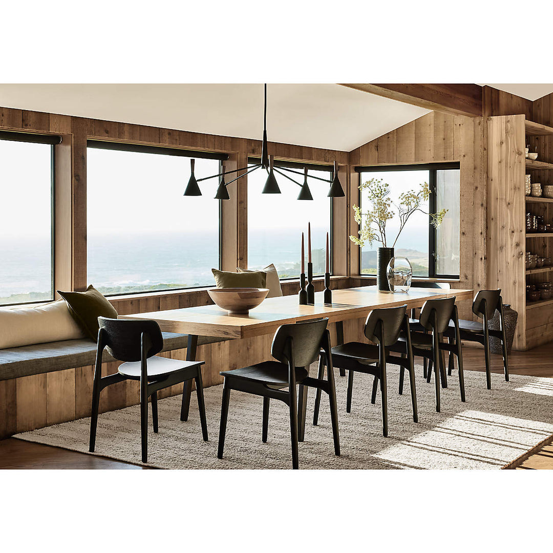 Asker Black Wood Taper Candle Holders 11"