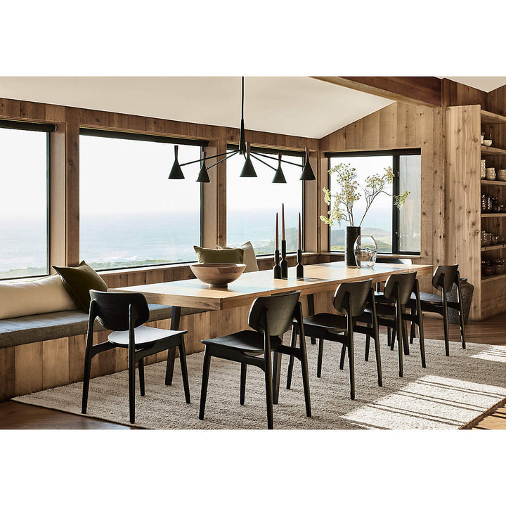 Asker Black Wood Taper Candle Holders 11"