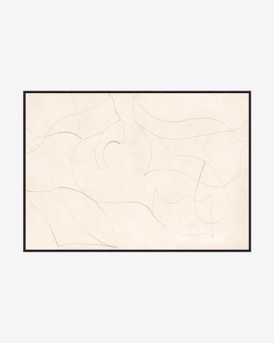 Sketched Thoughts With Frame 48'' x 34''