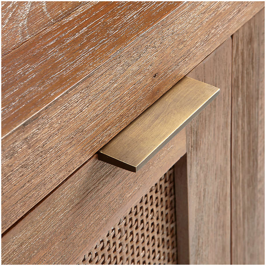 Blake Light Brown Teak and Rattan Media Console