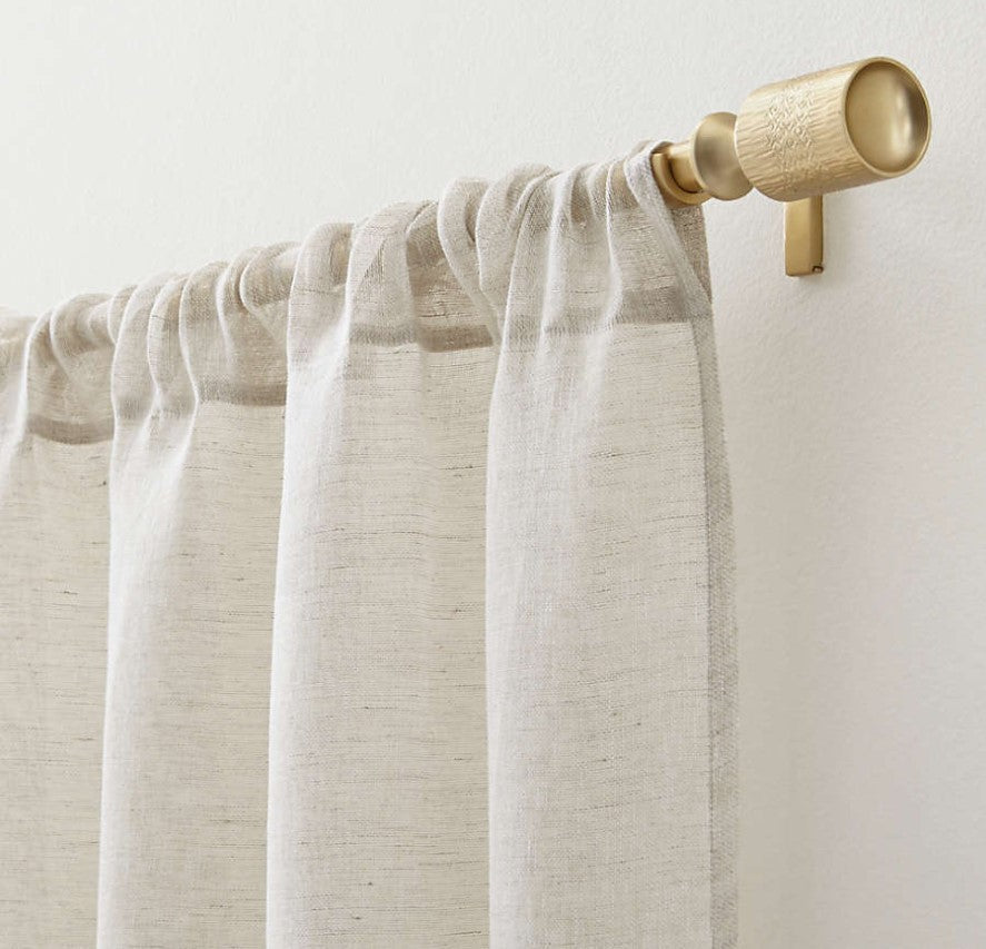 Linen Sheer Natural Curtains-108"