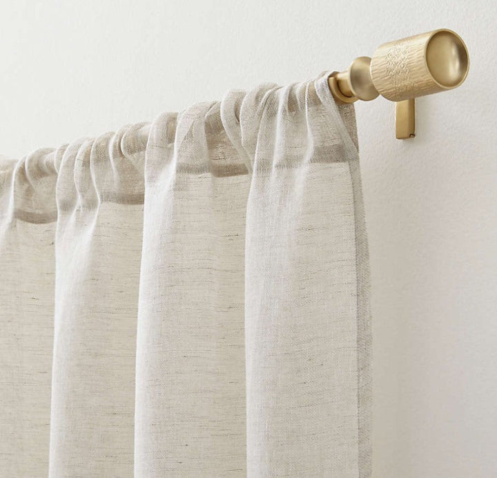 Linen Sheer Natural Curtains-108"