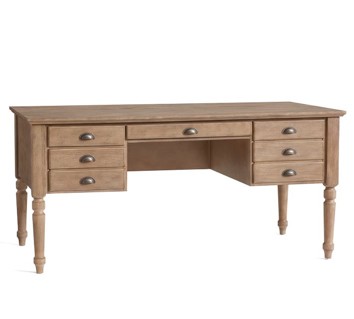 Printers Keyhole Desk with Drawers