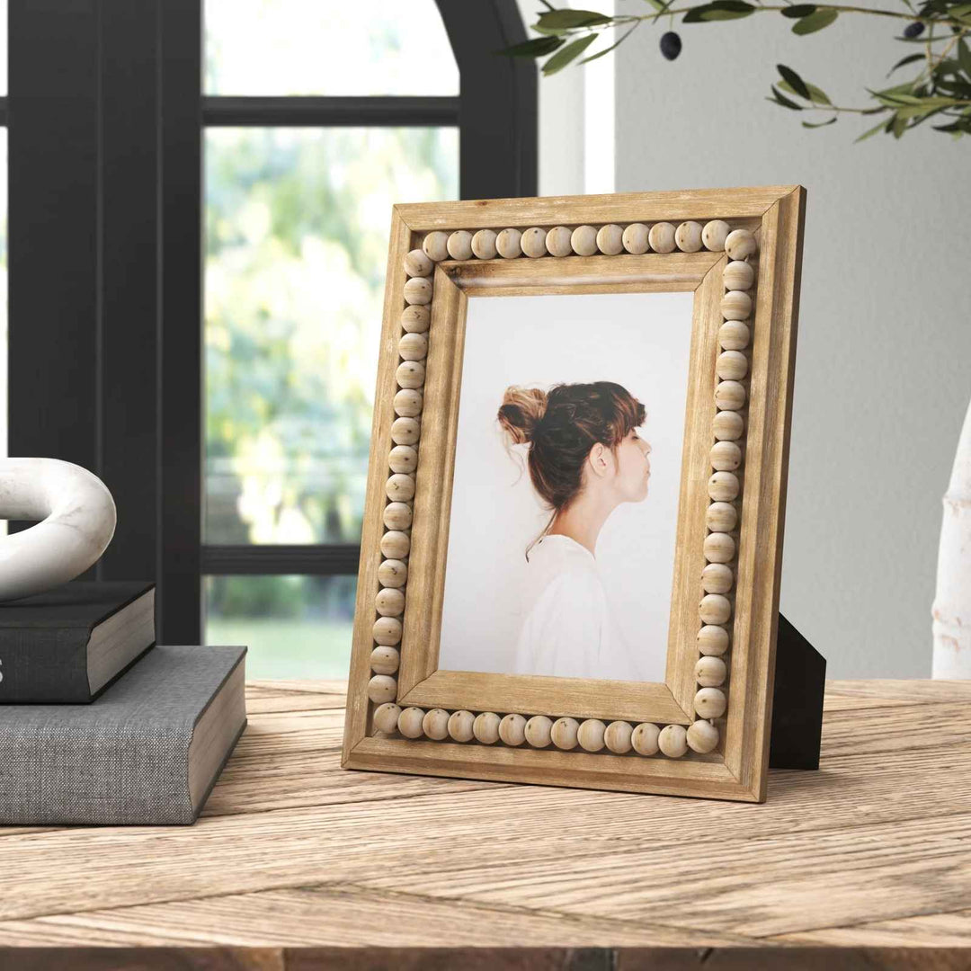 Tate Wood Single Picture Frame in Light Brown With Frame-5"x7"