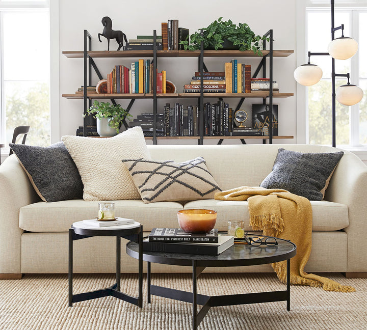 Faye Linen Textured Pillow COVER ONLY CHARCOAL