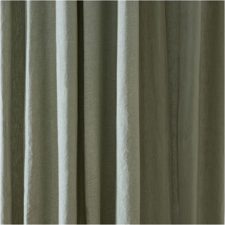 Pleated European Flax Linen Blackout Curtain