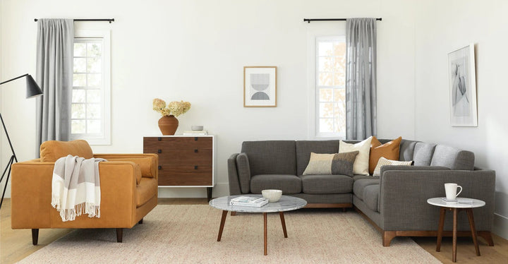 Ceni Pyrite Gray Corner Sectional