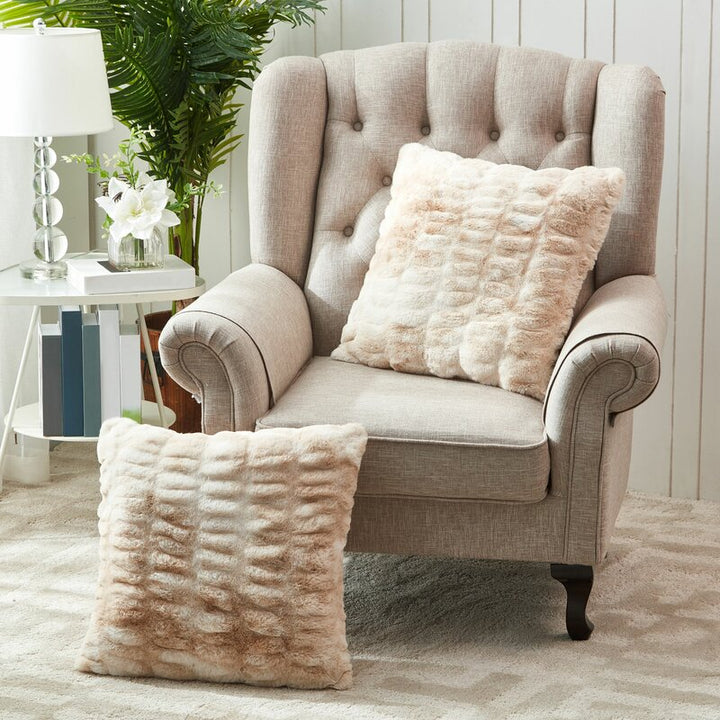 Silwell Faux Fur 20 Throw Pillow Cover No Insert-20"x20"