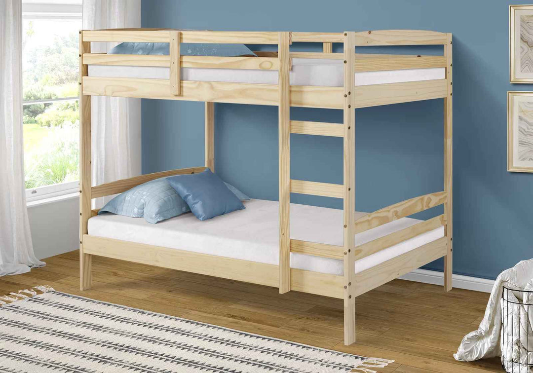 Plumerville Solid Wood Standard Bunk Bed-Twin