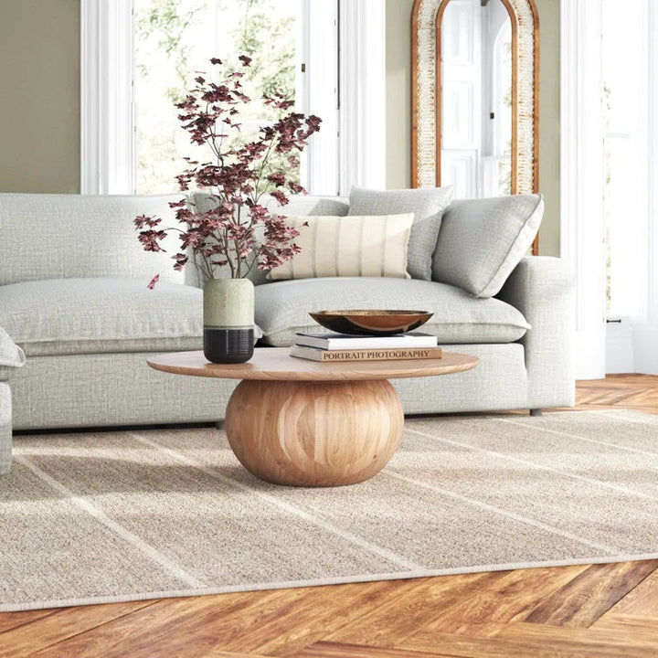 Gabribella Solid Wood Pedestal Coffee Table